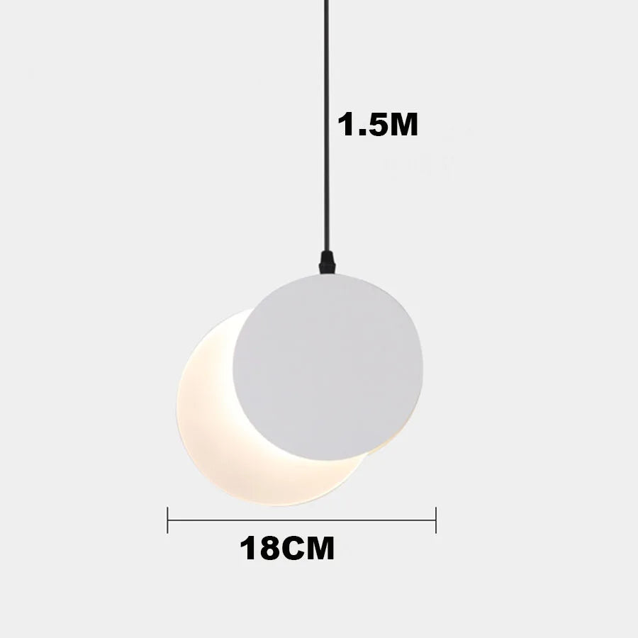 Modern decorative moon design pendant light for indoor use - vue 9 sur 10