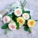 Decorative artificial white pink roses for all occasions