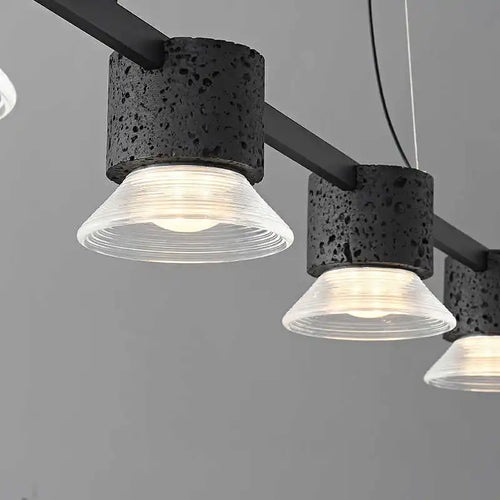 Modern minimalist personalised acrylic stone pendant light - vue 3 sur 7