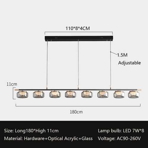 High-end Italian minimalist chandelier for modern lighting - vue 9 sur 12