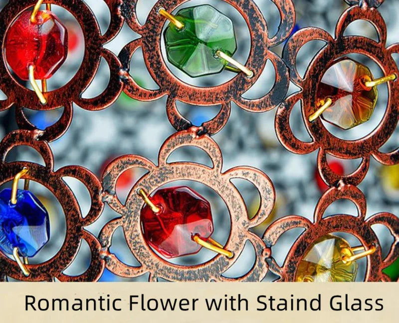 Vintage Turkish chandelier bohemian style stained glass romantic for café or restaurant - vue 6 sur 10
