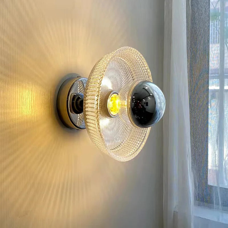 Modern glass wall lights for elegant retro décor