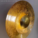 Vintage postmodern gold leaf wall light for hotel or villa