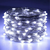 Copper wire LED string lights for festive decoration