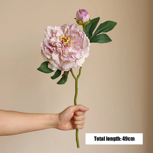Silk artificial peony bouquet for weddings and home decor - vue 9 sur 21
