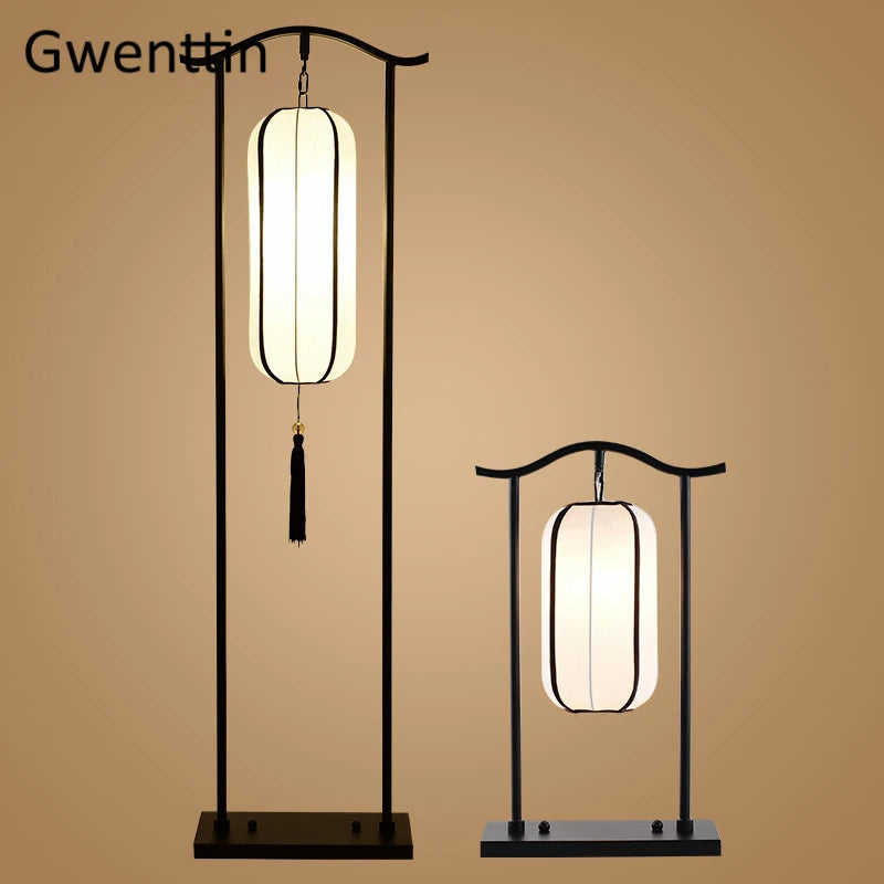 Classic fabric floor lamp for interior decoration