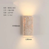 Decorative stone outdoor retro wall light