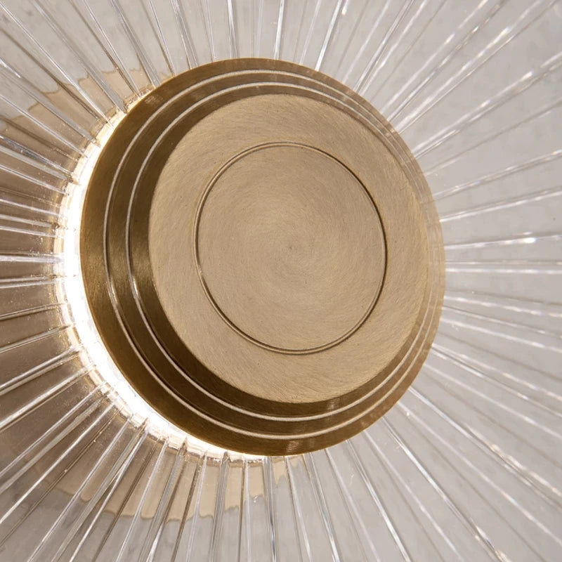 Copper and acrylic LED wall light nordic interior decoration - vue 6 sur 8