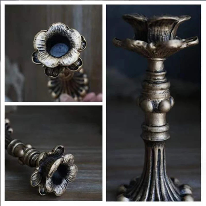 Metal candle holders for wedding and event decoration - vue 5 sur 9