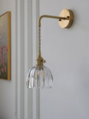Retro Japanese floral glass wall light modern and chic design