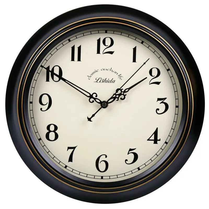 silent vintage wall clock classic metal design - vue 16 sur 26