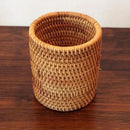 rattan organizer for kitchen utensils and dishes