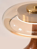 Retro wooden and glass desk lamp for an elegant interior