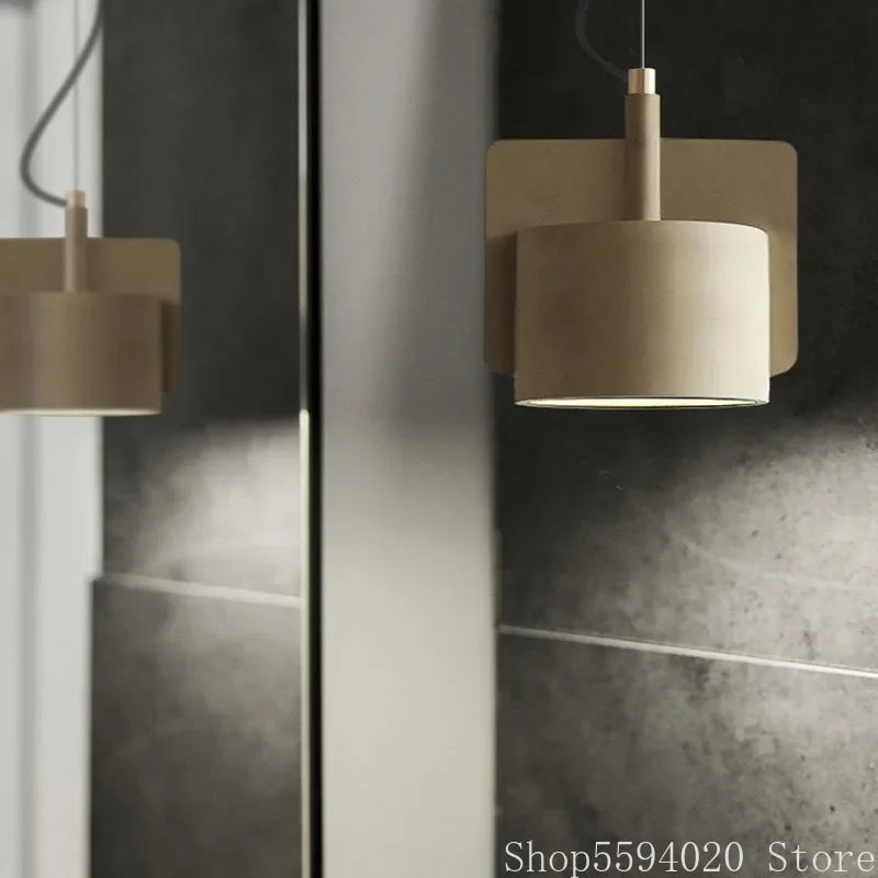 Industrial cement pendant light for retro interior decor