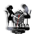 vinyl wall clock for nail and beauty salon