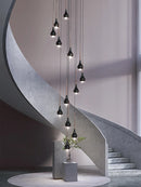 Modern LED pendant light for staircases and interiors