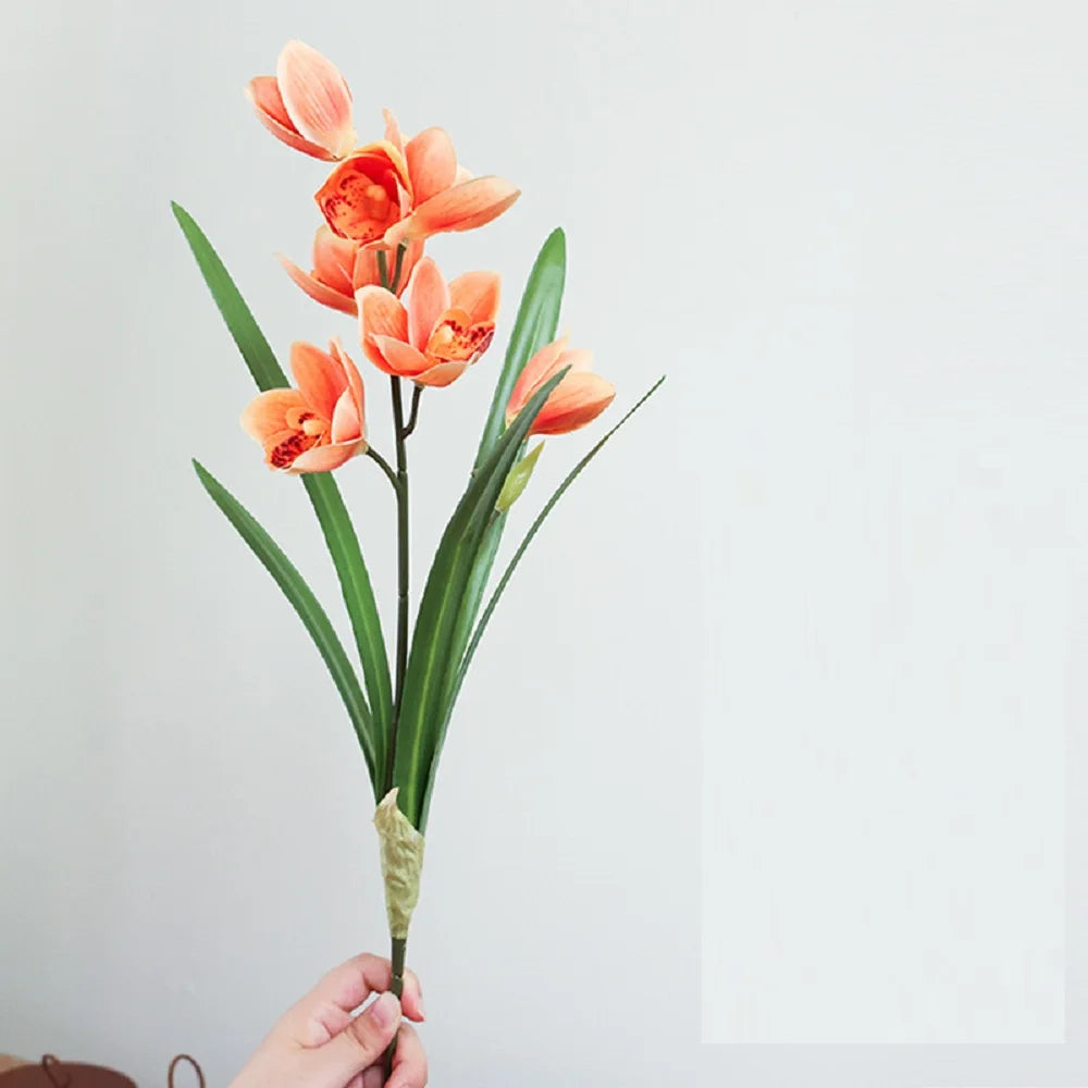 Artificial cymbidium flowers for wedding and event decoration