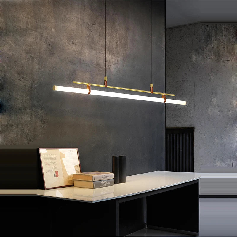 Minimalist LED chandelier trendy 2022 pendant lighting - vue 5 sur 10