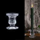 Crystal glass candle holder for weddings and home decor