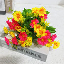 Set of uv-resistant artificial flowers for outdoor decoration