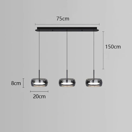 Modern and elegant LED chandelier for indoor decoration - vue 8 sur 10