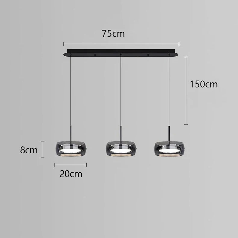 Modern and elegant LED chandelier for indoor decoration - vue 7 sur 10