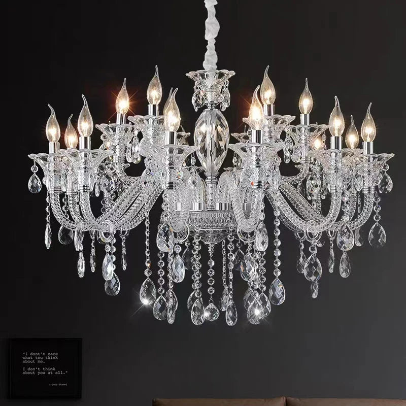 Modern crystal glass chandelier for luxury spaces