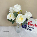 Elegant artificial silk rose bouquet for bride and home decoration