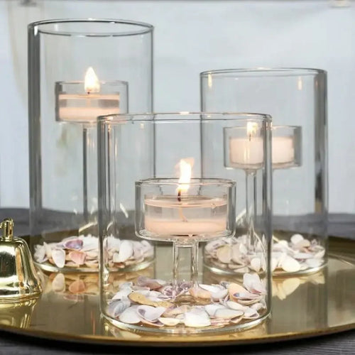 modern candle holder set for wedding decoration - vue 2 sur 9