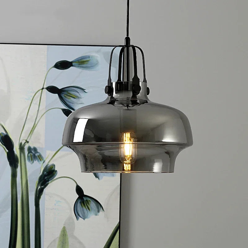 Nordic glass pendant light for modern interior decor
