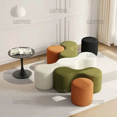 combined fabric sofa for office and leisure area - vue 2 sur 17
