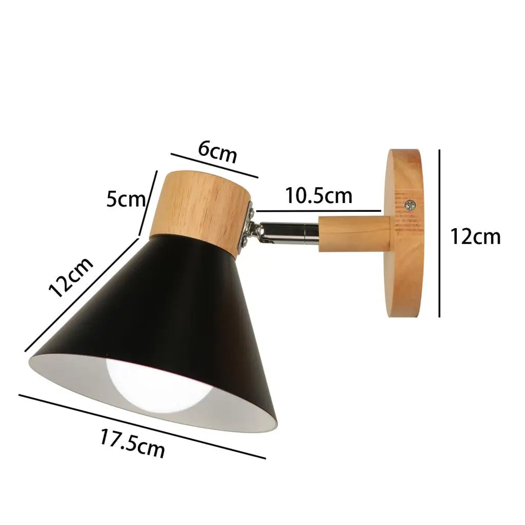 Modern nordic style wooden LED wall light - vue 17 sur 23