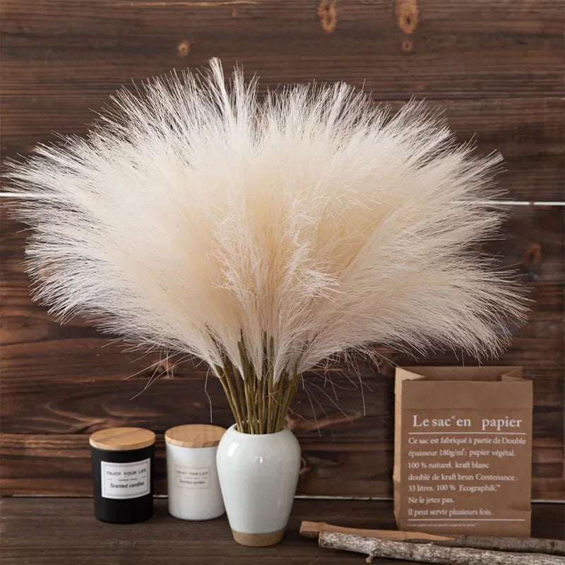 Set of 5 artificial pampas flowers for wedding and Christmas decoration