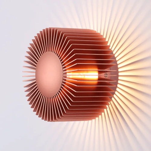Modern black pink aluminum wall light - vue 3 sur 8