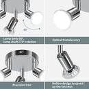 Triple spot ceiling light chrome shiny black gu10