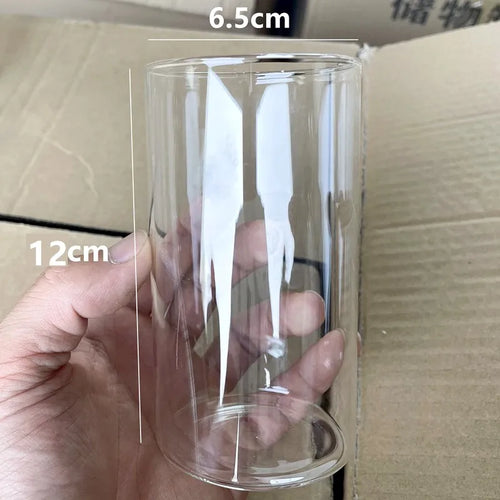 Transparent glass cup-shaped candle holders for festive home decoration - vue 10 sur 10