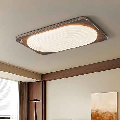 Elegant retro medieval-style wooden LED ceiling light