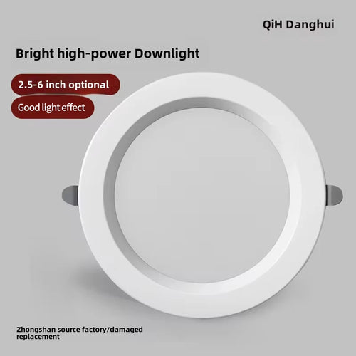 Anti-fog recessed spotlight with variable three-colour anti-glare light