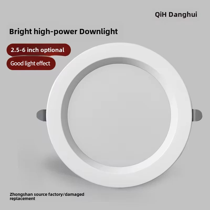 Anti-fog recessed spotlight with variable three-colour anti-glare light