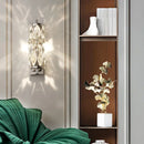 Modern crystal glass LED wall light with 3 dimmable levels