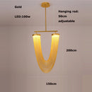 Artistic LED chrome aluminium dimmable chandelier