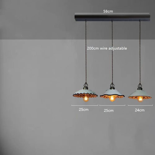 Modern ceramic LED pendant light for home interiors - vue 19 sur 29
