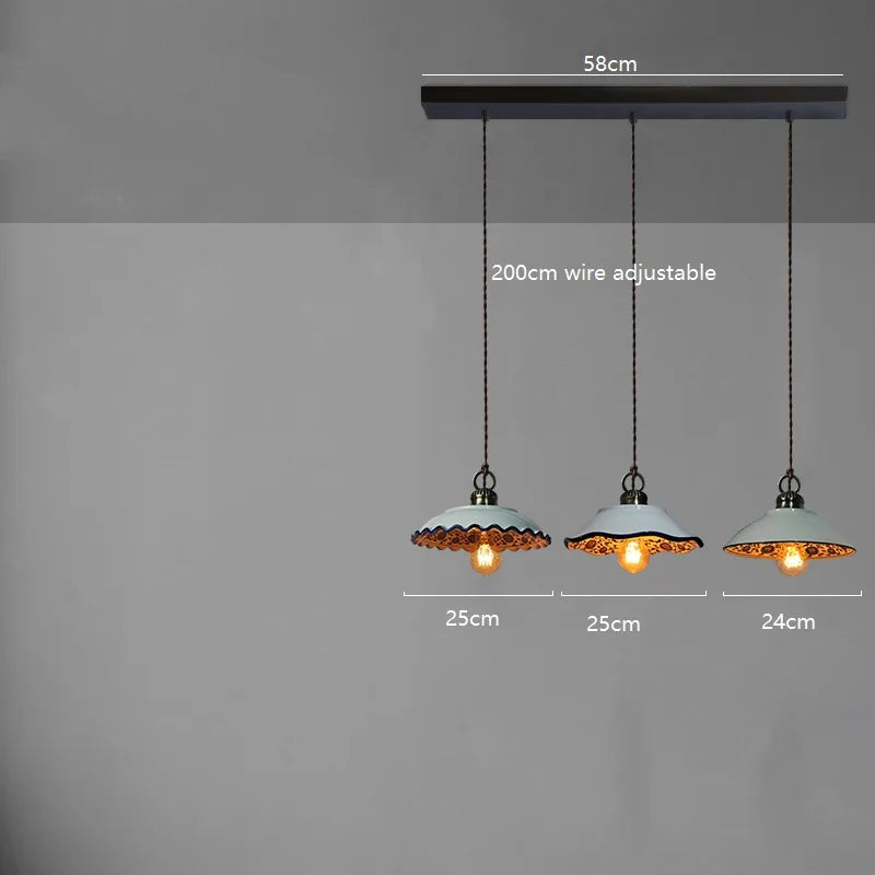 Modern ceramic LED pendant light for home interiors - vue 18 sur 29