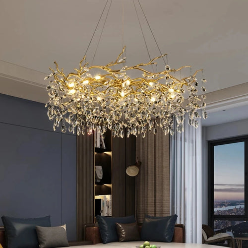 Luxury crystal chandelier for elegant interior decoration - vue 3 sur 10