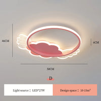 cute cloud ceiling light for princess girl room