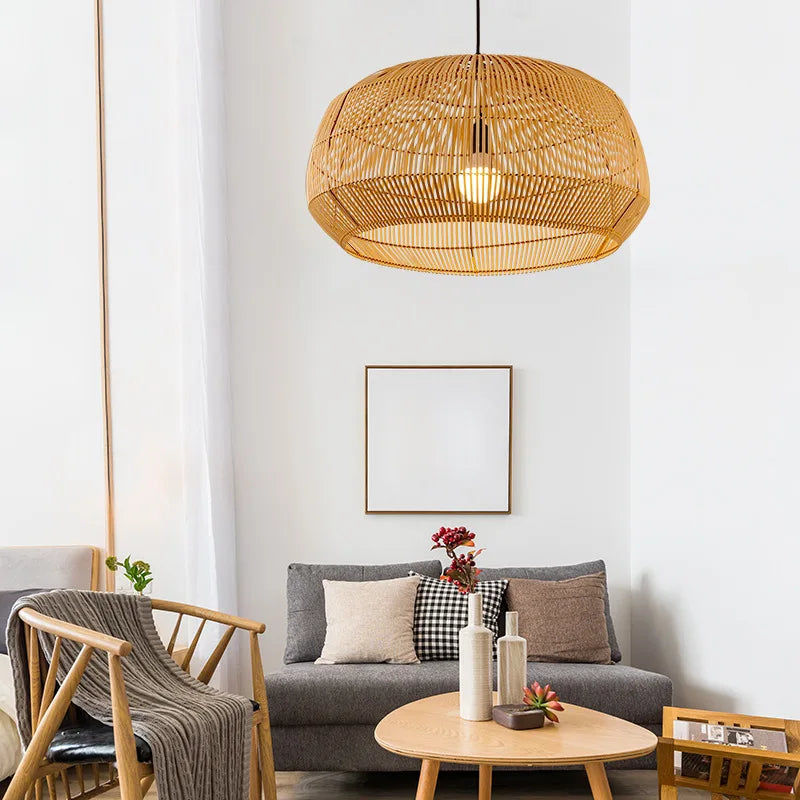 vintage handmade chinese style bamboo pendant light for home decor