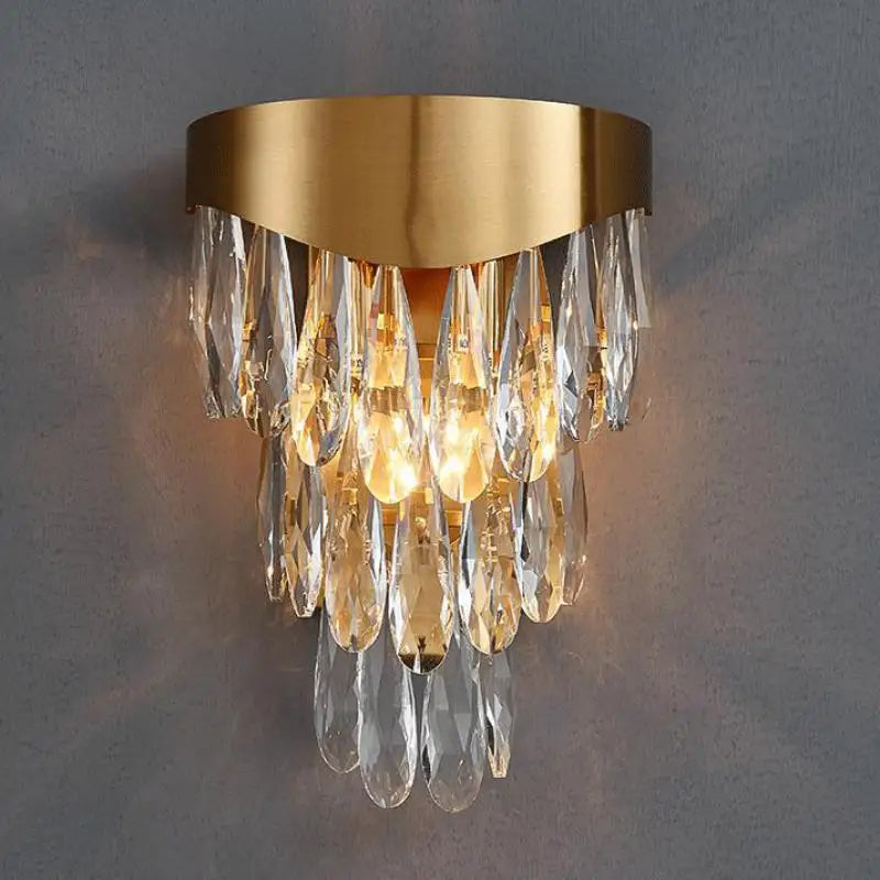 Modern luxury crystal wall light elegant interior decor