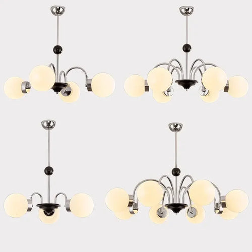 Modern nordic design elegant suspended LED ceiling light for interiors - vue 4 sur 15