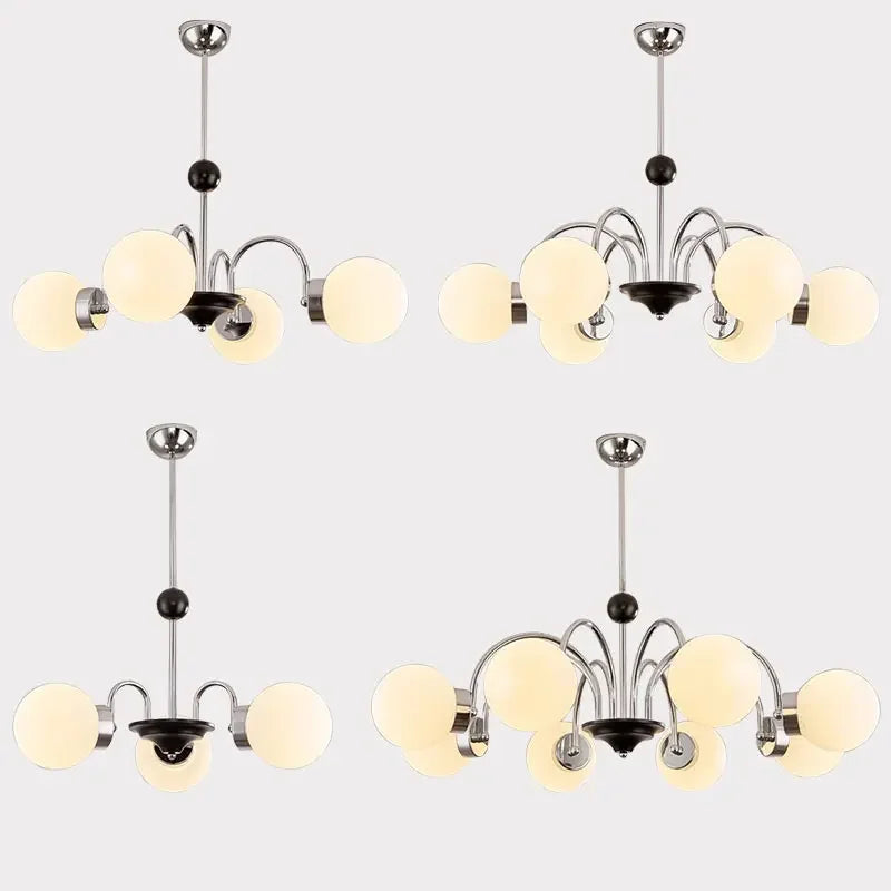 Modern nordic design elegant suspended LED ceiling light for interiors - vue 3 sur 15