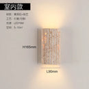 Striped stone wall light for outdoor and retro decor